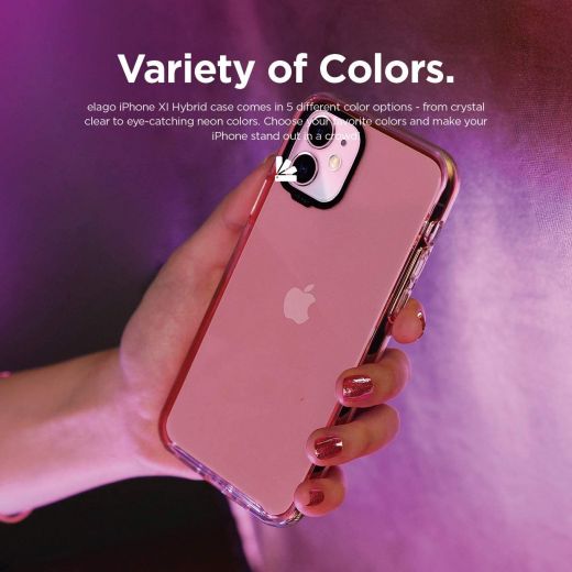 Чехол Elago Clear Hybrid Lovely Pink для iPhone 11