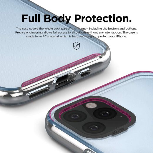 Чехол Elago Clear Hybrid Aqua Blue для iPhone 11 Pro Max