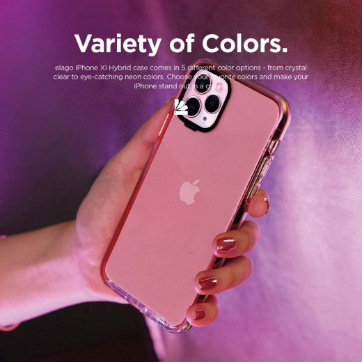 Чехол Elago Clear Hybrid Lovely Pink для iPhone 11 Pro Max