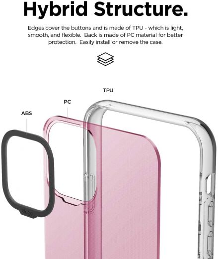 Чехол Elago Clear Hybrid Lovely Pink для iPhone 11 Pro Max