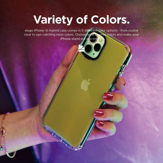 Чехол Elago Clear Hybrid Neon Yellow для iPhone 11 Pro