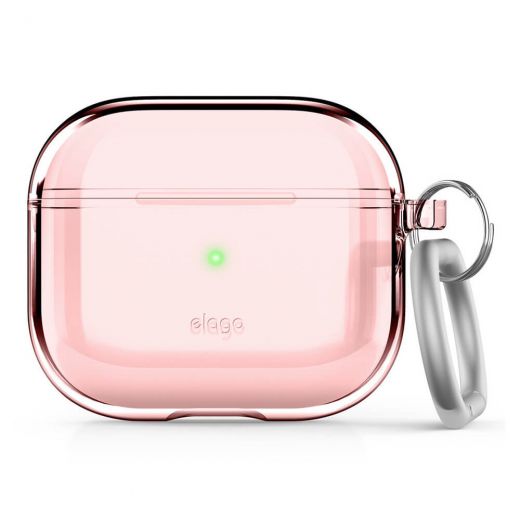 Прозрачный силиконовый чехол Elago Clear Case Lovely Pink для AirPods 3 (EAP3CL-HANG-LPK)