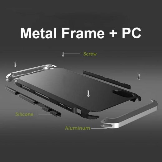 Противоударный чехол Exoticase ElementBox Metal Armor Full Black для iPhone 16 Pro