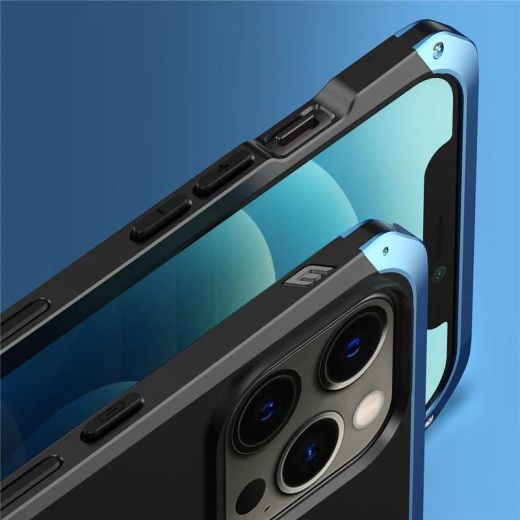 Протиударний чохол Exoticase ElementBox Metal Armor Full Black для iPhone 15 Pro Max