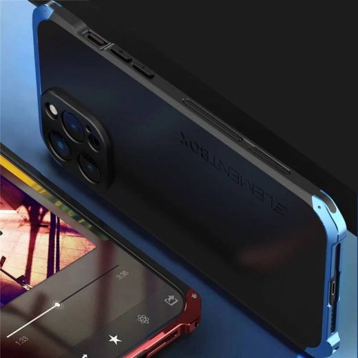 Протиударний чохол Exoticase ElementBox Metal Armor Full Black для iPhone 15 Pro Max