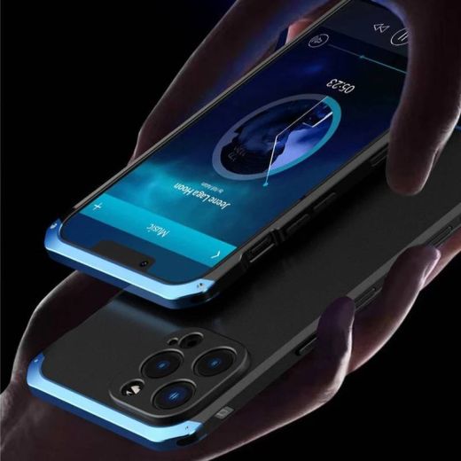 Протиударний чохол Exoticase ElementBox Metal Armor Full Black для iPhone 15 Pro Max