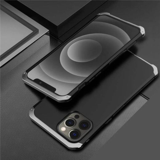 Протиударний чохол Exoticase ElementBox Metal Armor Black Silver для iPhone 16 Pro Max