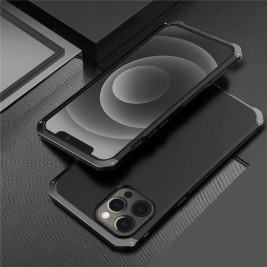 Противоударный чехол Exoticase ElementBox Metal Armor Full Black для iPhone 16 Pro