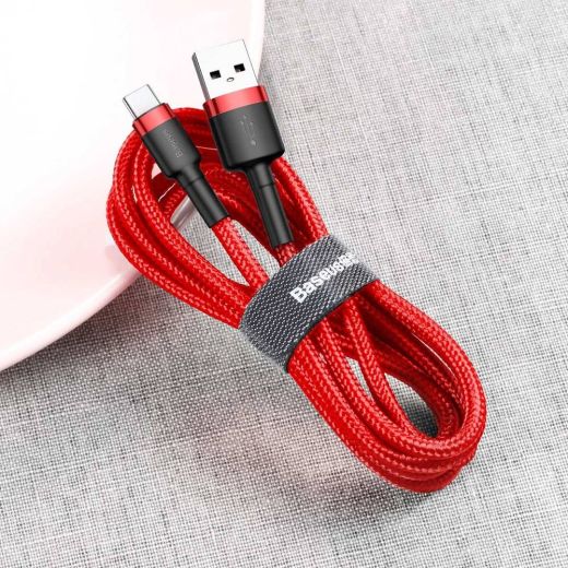 Кабель Baseus Cafule USB-A - Type-C 2A/2m Red (CATKLF-C09)