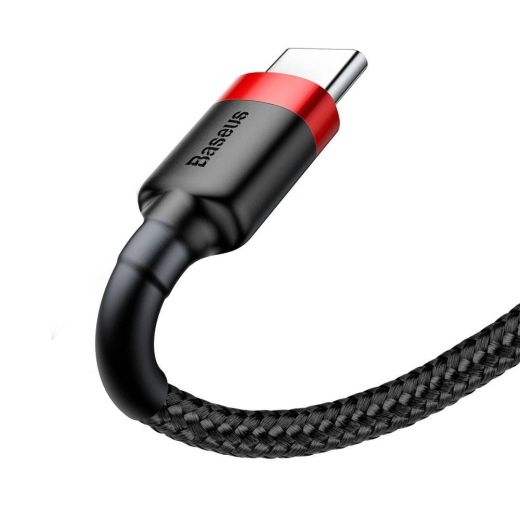 Кабель Baseus Cafule USB-A - Type-C 2A 3m Black/Red (CATKLF-U91)