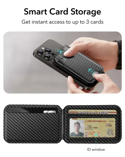 Магнітний гаманець для карт ESR MagSafe Smart Card Storage Black для iPhone 14 | 13 | 12