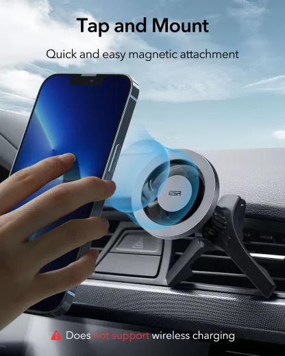 Тримач для телефонів в машину ESR Magnetic Holder With HaloLock Car (Air Vent) Black