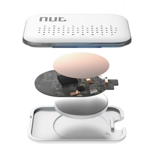 Брелок Nut Mini Smart Tracker Shell White для пошуку речей