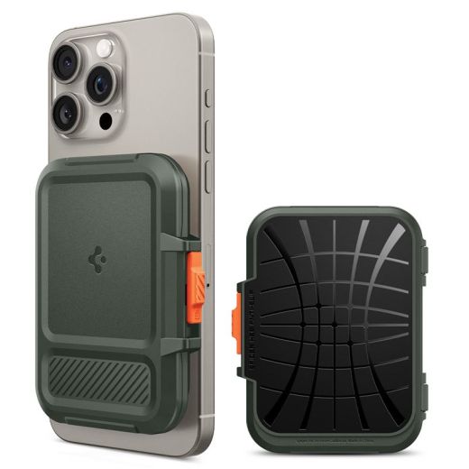 Магнітний гаманець Spigen iPhone Lock Fit MagSafe Wallet Military Green (AFA08528)