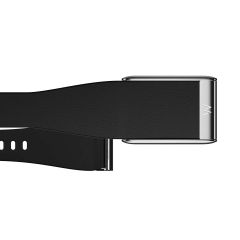 Кожаный ремешок Whoop LeatherLuxe Band Tapered Black with Titanium (Size L) для WHOOP 5.0