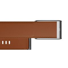 Кожаный ремешок Whoop LeatherLuxe Band Straight Chestnut/Cream with Titanium (Size L) для WHOOP 5.0