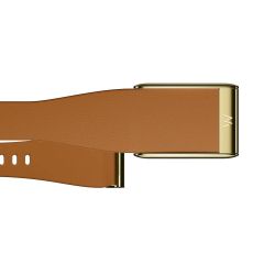 Шкіряний ремінець Whoop LeatherLuxe Band Tapered Camel with Gold (Size L) для WHOOP 5.0