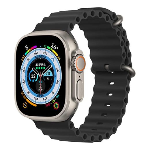 Ремешок CasePro Ocean Band Black для Apple Watch 49mm | 45mm | 44mm