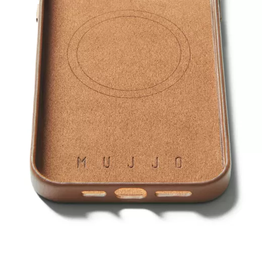 Кожаный чехол Mujjo Full Leather Case Dark Tan для iPhone 15 Pro