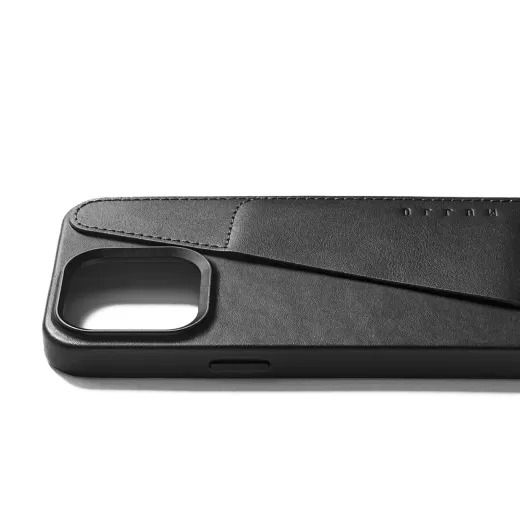 Кожаный чехол Mujjo Full Leather Wallet Case Black для iPhone 15 Pro
