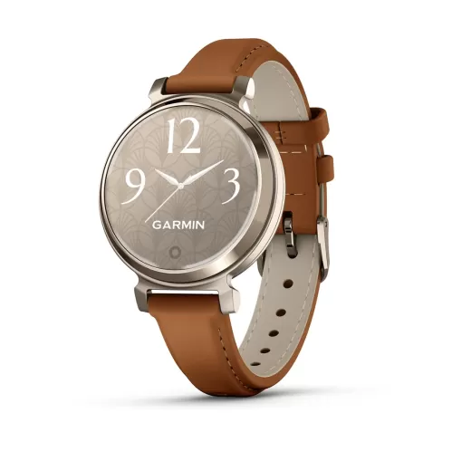 Смарт-годинник Garmin Lily 2 Classic Cream Gold with Tan Leather Band (010-02839-02)