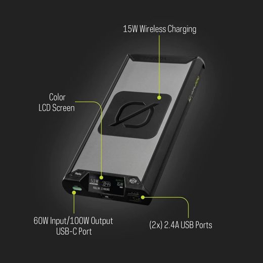 Повербанк (внешний аккумулятор) с беспроводной зарядкой Goal Zero Sherpa 100PD Wireless Portable Power Bank 100W 25600mAh (4th Generation)