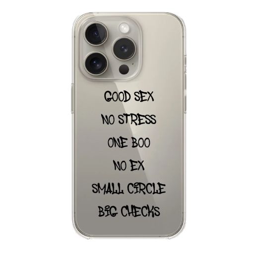 Прозрачный чехол OrientalCase Good Sex Transparent для iPhone 15 Pro Max