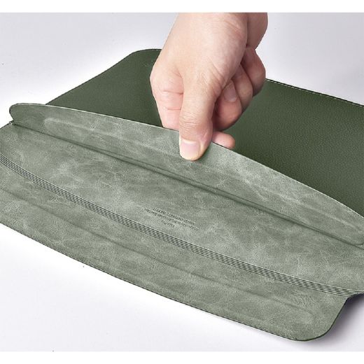 Чохол з натуральної шкіри WIWU Skin Pro Geniunie Leather Sleeve Series Green для MacBook Pro 16" (2021 | 2022 | 2023  M1 | M2 | M3) | Air 15" M2 | M3 (2023 | 2024)