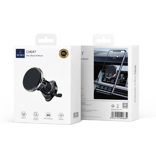 Автодержатель WIWU CH047 Zinc Alloy Car Mount Black