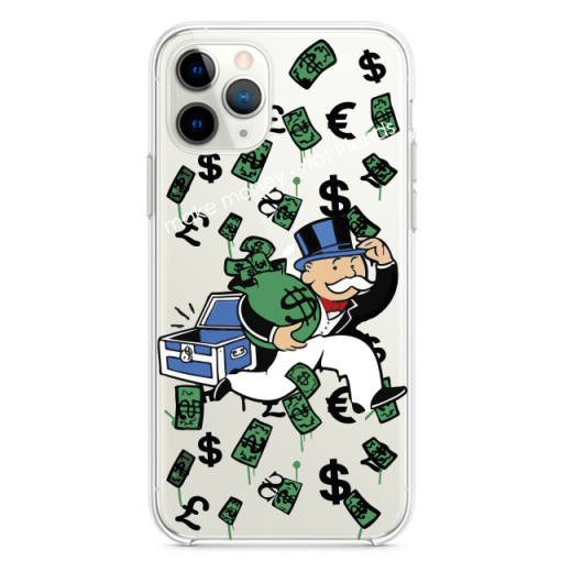 Прозрачный чехол Hustle Case Monopoly Make Money Clear для iPhone 13 Pro