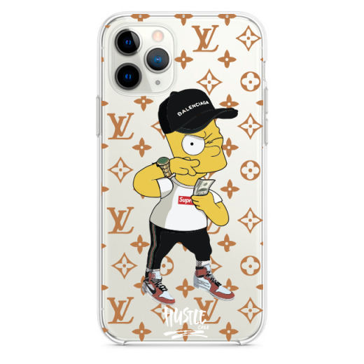 Прозрачный чехол Hustle Case Simpsons Bart LV Clear для iPhone 13 Pro Max