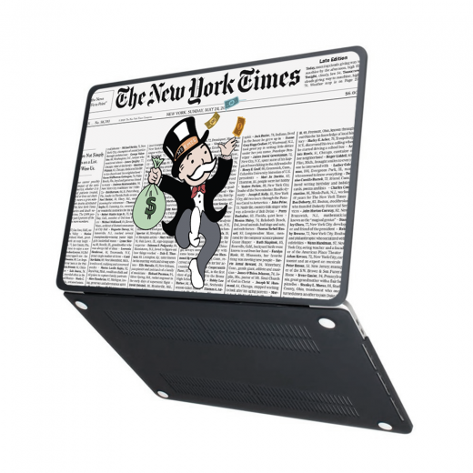 Чехол-накладка Hustle Case Mr Monopoly Wallpaper Black для MacBook Pro 13" (M1| M2 | 2020 | 2022)