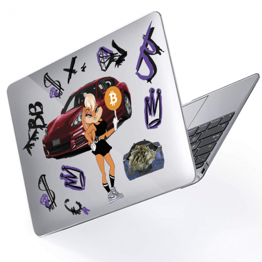 Чохол-накладка Hustle Case Lola BTC Clear для MacBook Pro 13" (M1| M2 | 2020 | 2022)