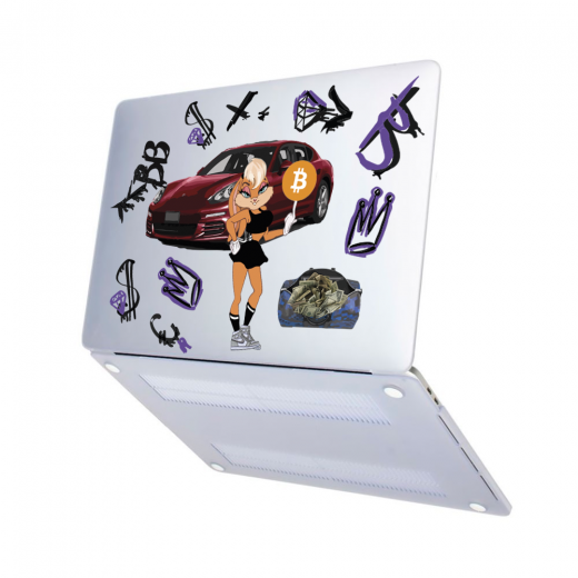 Чехол-накладка Hustle Case Lola BTC Matte Clear для MacBook Pro 13" (M1| M2 | 2020 | 2022)