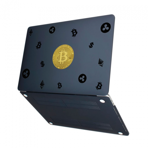 Чехол-накладка Hustle Case Bitcoin Black для MacBook Pro 13" (M1| M2 | 2020 | 2022)