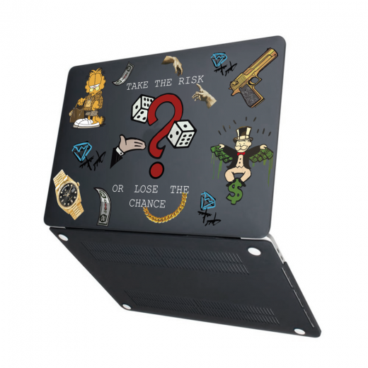 Чехол-накладка Hustle Case Take The Risk Black для MacBook Air 13" (M1 | 2020 | 2019 | 2018)