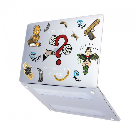 Чехол-накладка Hustle Case Take The Risk Matte Clear для MacBook Pro 13" (M1| M2 | 2020 | 2022)