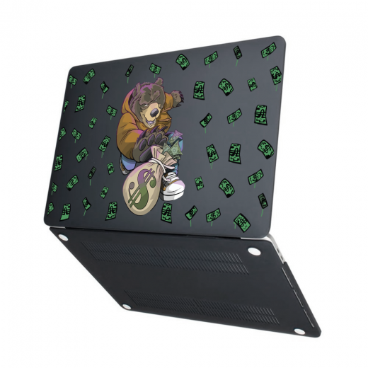 Чехол-накладка Hustle Case Bear Black для MacBook Pro 13" (M1| M2 | 2020 | 2022)