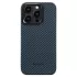 Карбоновий чохол Pitaka MagEZ Case 4 1500D Black/Blue (Twill) для iPhone 15 Pro (KI1508P)