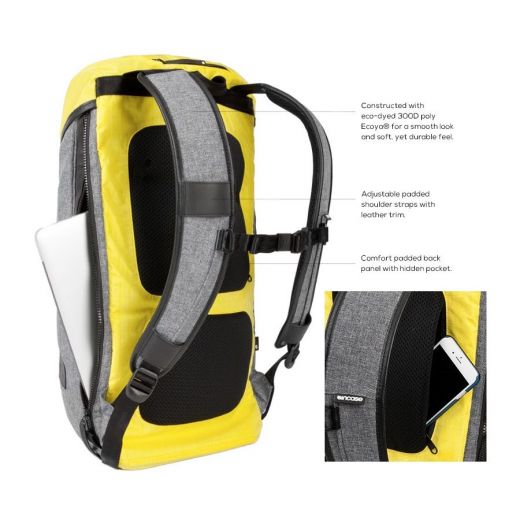 Рюкзак Incase Halo Courier Backpack Heather Gray/Black/Yellow (CL55580)