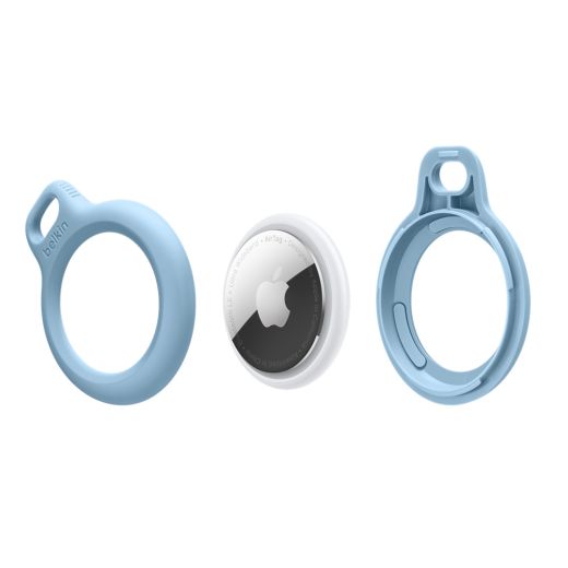 Чохол з кільцем Belkin Reflective Secure Holder with Key Ring (4-Pack) Black/Grey/White для AirTag (MSC001dsBL)