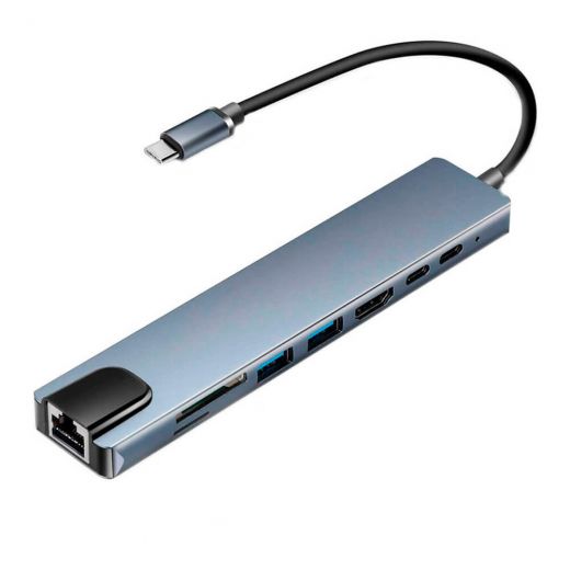 Хаб CasePro 8 In 1 Multifunctional USB-C для MacBook