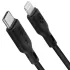 Кабель Spigen DuraSync™ USB-C to Lightning Cable 1 метр Black (000CA27021)