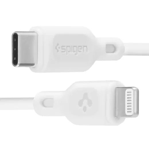Кабель Spigen DuraSync™ USB-C to Lightning Cable 1 метр White (000CA25416)