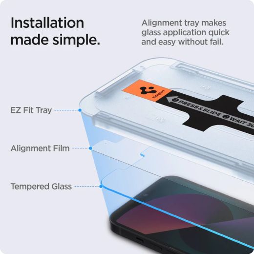 Защитное стекло Spigen Screen Protector EZ FIT GLAS.tR для iPhone 14 (AGL03385)
