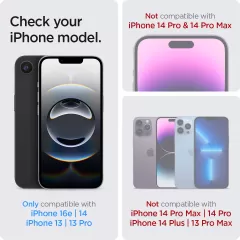 Защитное стекло антишпион Spigen Screen Protector GLAS.tR EZ Fit Privacy для iPhone 16e | iPhone 14 (AGL03388)