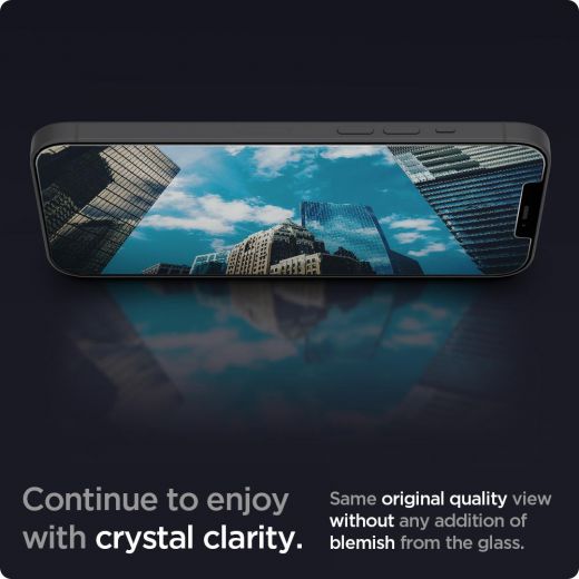 Защитное стекло Spigen Screen Protector EZ FIT GLAS.tR SLIM для iPhone 12 Pro Max