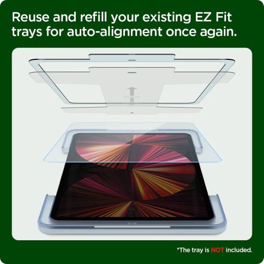 Защитное стекло Spigen Screen Protector EZ FIT GLAS.tR Refill для iPad Air 10.9" 4 | 5 (2020 | 2022) | iPad Pro 11" (2020 | 2021 | 2022) (AGL04515)