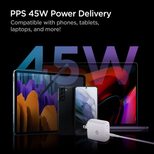 Мережевий зарядний пристрій Spigen PowerArc 45W ArcStation Pro Wall Charger