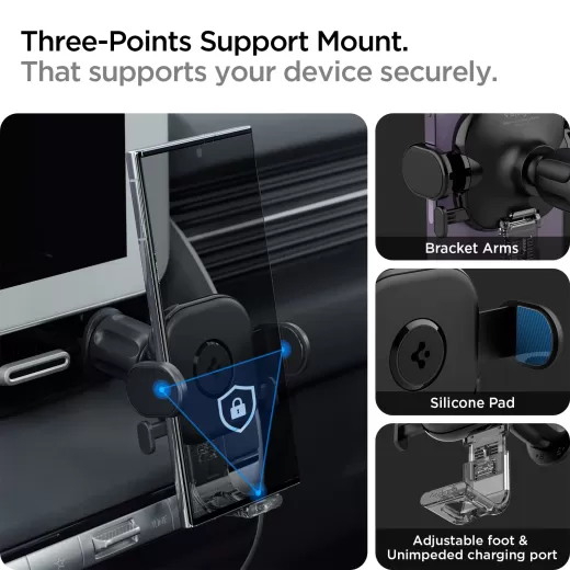 Тримач для телефонів в машину Spigen UTS12 OneTap Universal Car Mount AirVent (ACP05507)